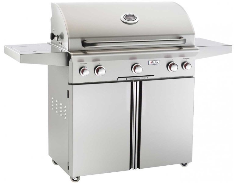 American Outdoor Grill T-Series 36-Inch 3-Burner Gas Grill with Backburner, Rotisserie & Single Side Burner