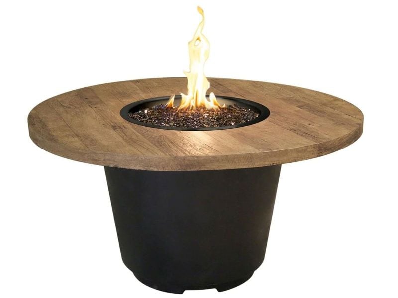 American Fyre Designs 48-Inch Reclaimed Wood Cosmopolitan Round Firetable