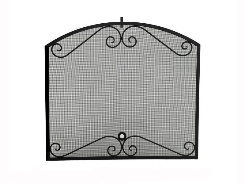 American Fyre Designs Arched Black Scroll Screen