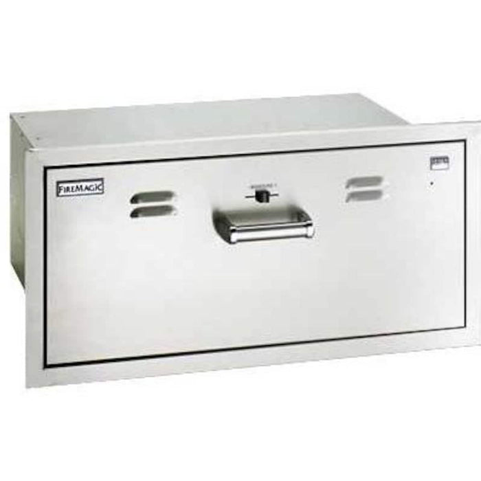 Fire Magic Premium Flush 30-Inch Built-In 110V Electric Stainless Steel Warming Drawer - 53830-SW