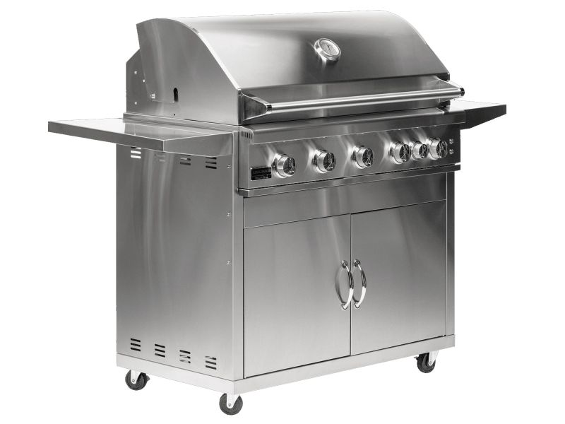 Broilmaster B-Series Deluxe 40-Inch Stainless Steel Freestanding Gas Grill with Rear Infrared Burner