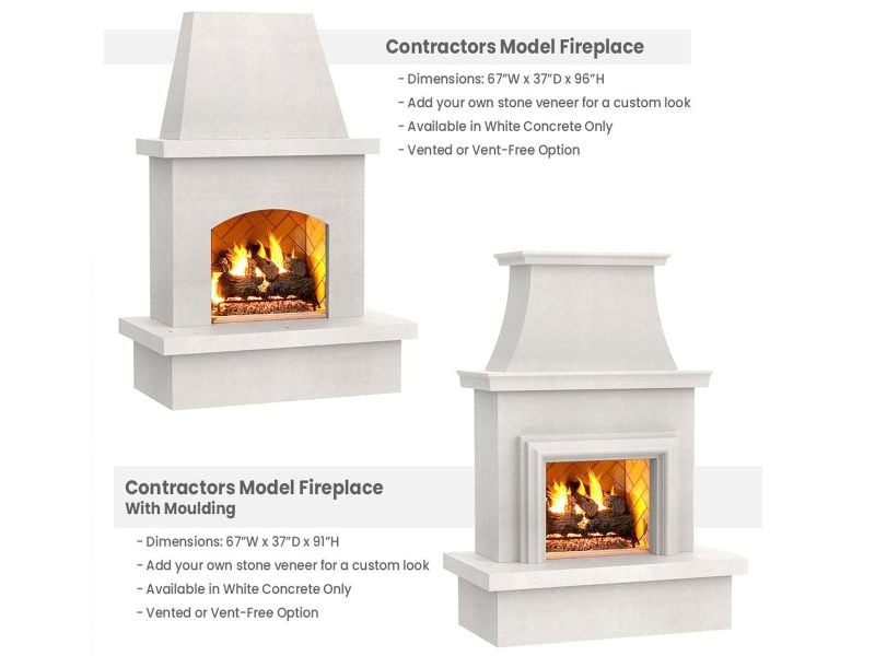 American Fyre Designs 67-Inch Contractor's Model Outdoor Gas Fireplace