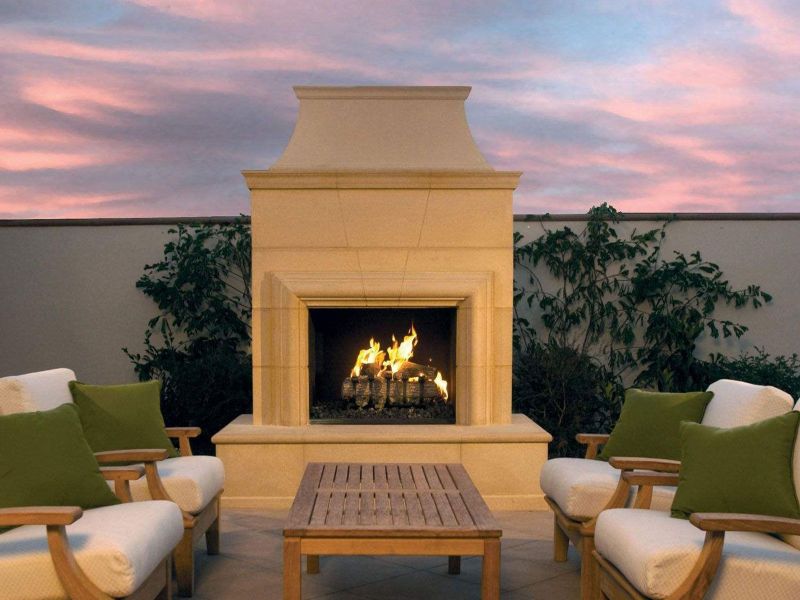 American Fyre Designs 76-Inch Cordova Outdoor Gas Fireplace