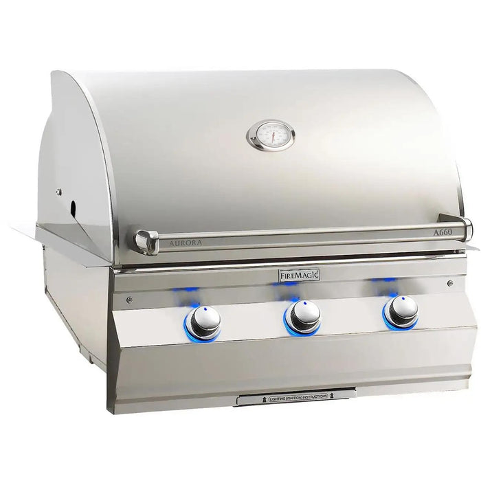 Fire Magic Aurora A660I 30-Inch Built-In Natural Gas Grill With One Infrared Burner And Analog Thermometer - A660I-7LAN