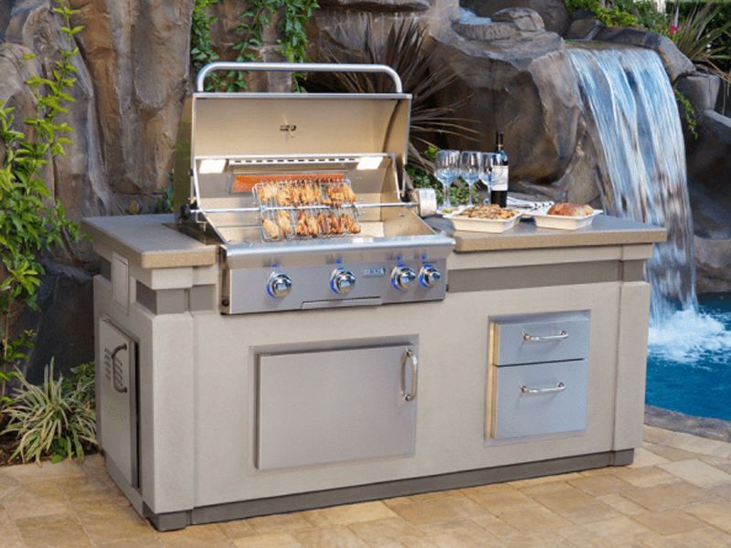 AOG Ready-to-Assemble 6-Foot Outdoor Kitchen BBQ Island Bundle with L-Series 30-Inch Gas Grill