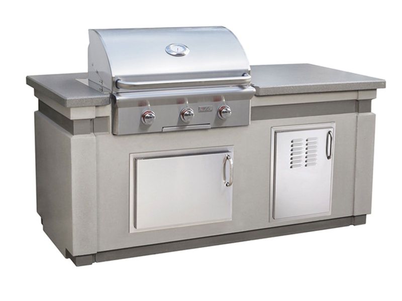 AOG Ready-to-Assemble 6-Foot Outdoor Kitchen BBQ Island Bundle with L-Series 30-Inch Gas Grill