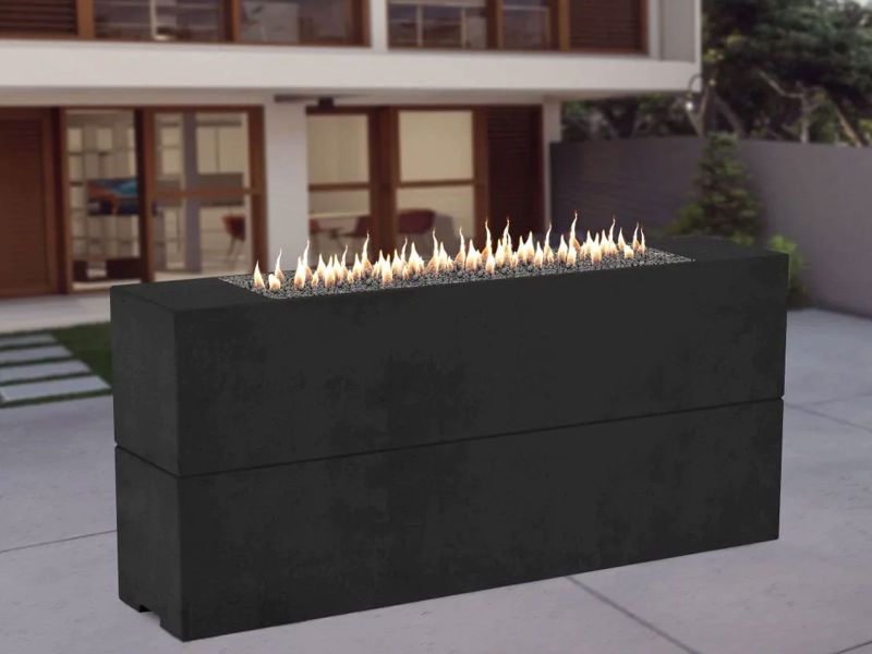 American Fyre Designs 72-Inch Milan Tall Linear Firetable