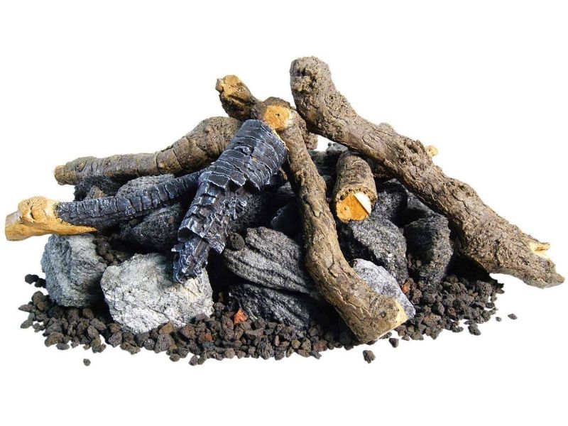 American Fyre Designs Beachwood Logs with Stones