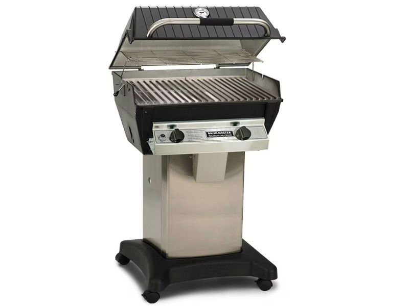 Broilmaster R3 Infrared Gas Grill On Stainless Steel Cart