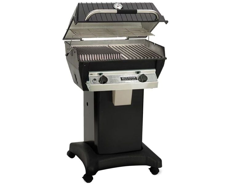 Broilmaster R3B Infrared Combination Gas Grill On Black Cart